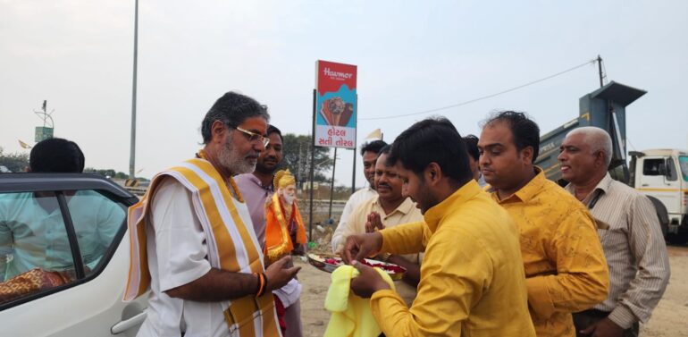  દાહોદમાં પંચાલ સમાજના અગ્રણી દ્વારા પ્રથમ વખત વિશ્વકર્મા પુરાણ કથાનું આયોજન..