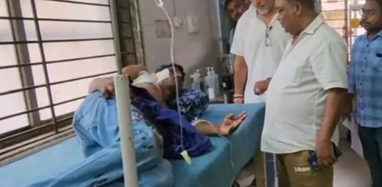 દેવગઢ બારીઆના રાજમહેલમાં દીપડાનો આતંક:કમ્પાઉન્ડમાં સફાઈ કરતા 38 વર્ષીય કર્મચારી પર હુમલો, માથા-કાન પર ઈજા કરતાં લોહીલુહાણ..