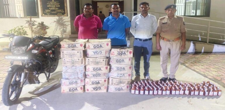 દેવગઢ બારીયાની સાગટાળા પોલીસે પાંચીયાસાળ ગામે એક મોટર સાયકલ પરથી ૨.૫૩ લાખ ઉપરાંત વિદેશી દારૂ ઝડપી પાડ્યો